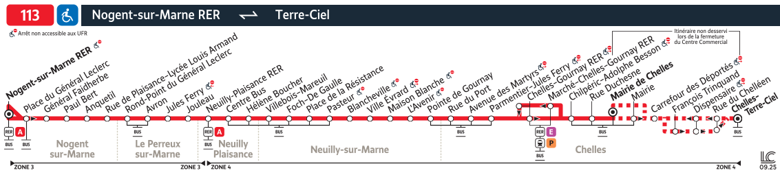 Plan busratp ligne 113, agrandir le plan
