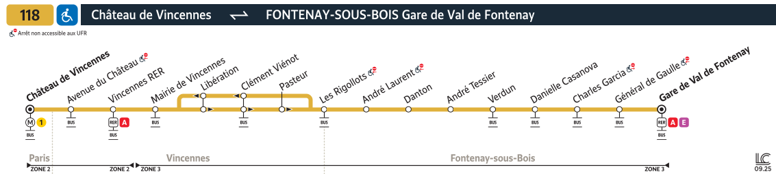 Plan busratp ligne 118, agrandir le plan