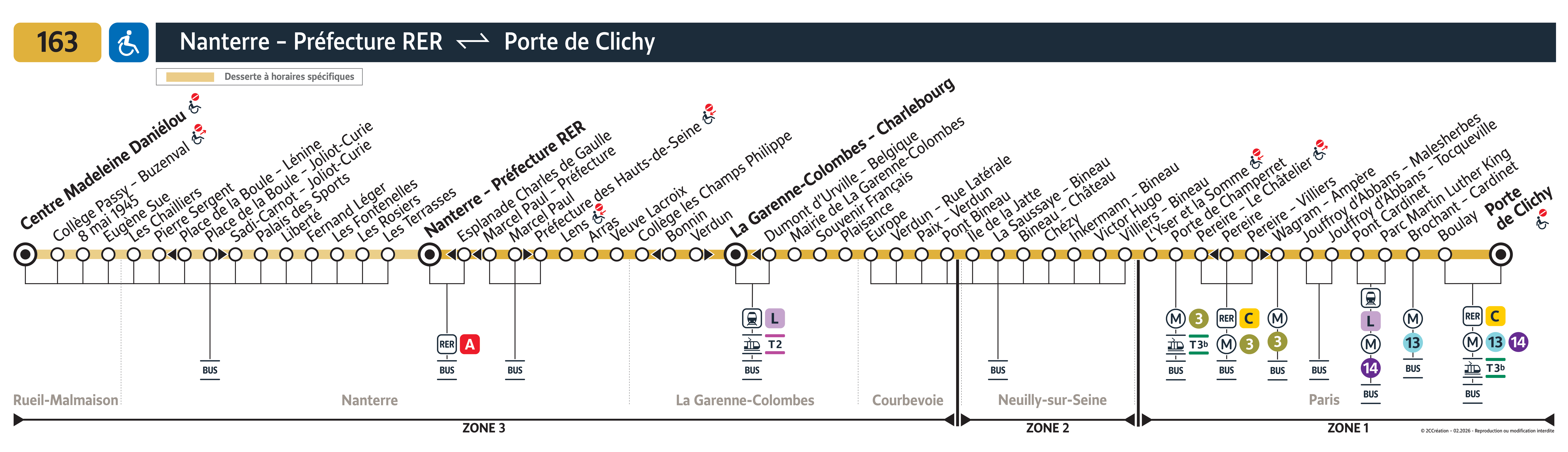 Plan busratp ligne 163, agrandir le plan