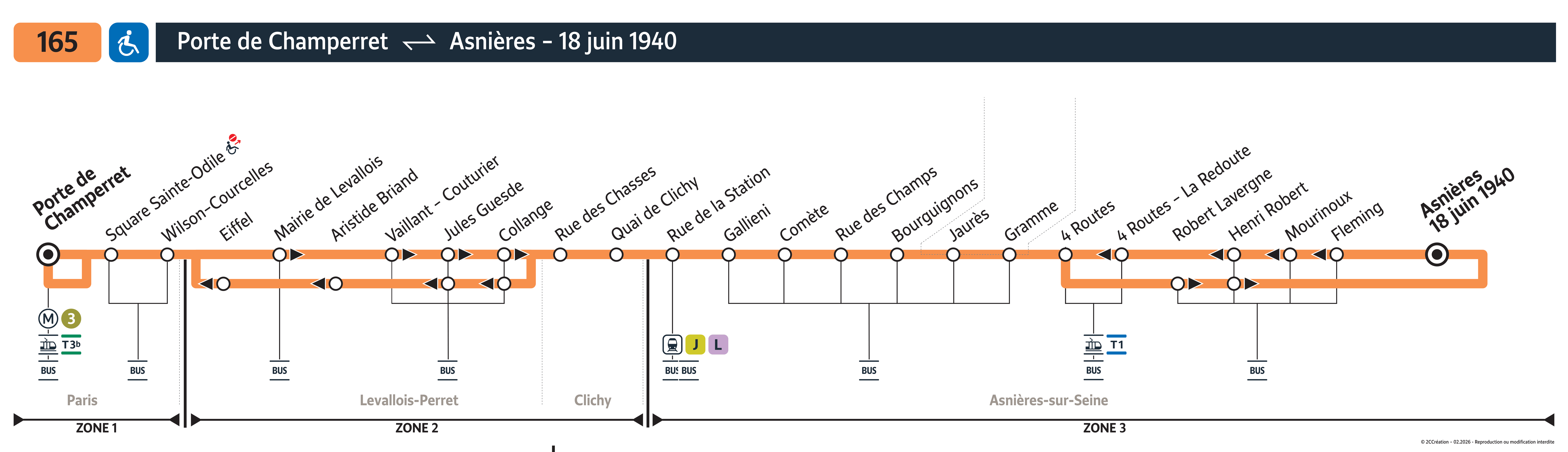 Plan busratp ligne 165, agrandir le plan