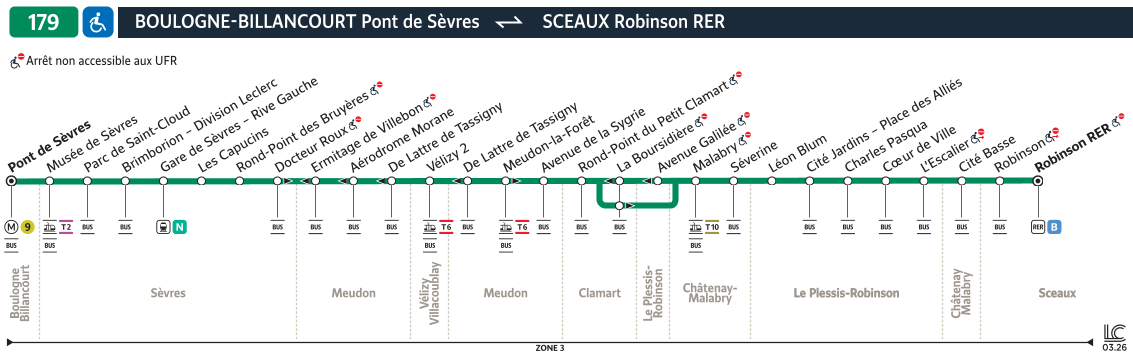 Plan busratp ligne 179, agrandir le plan