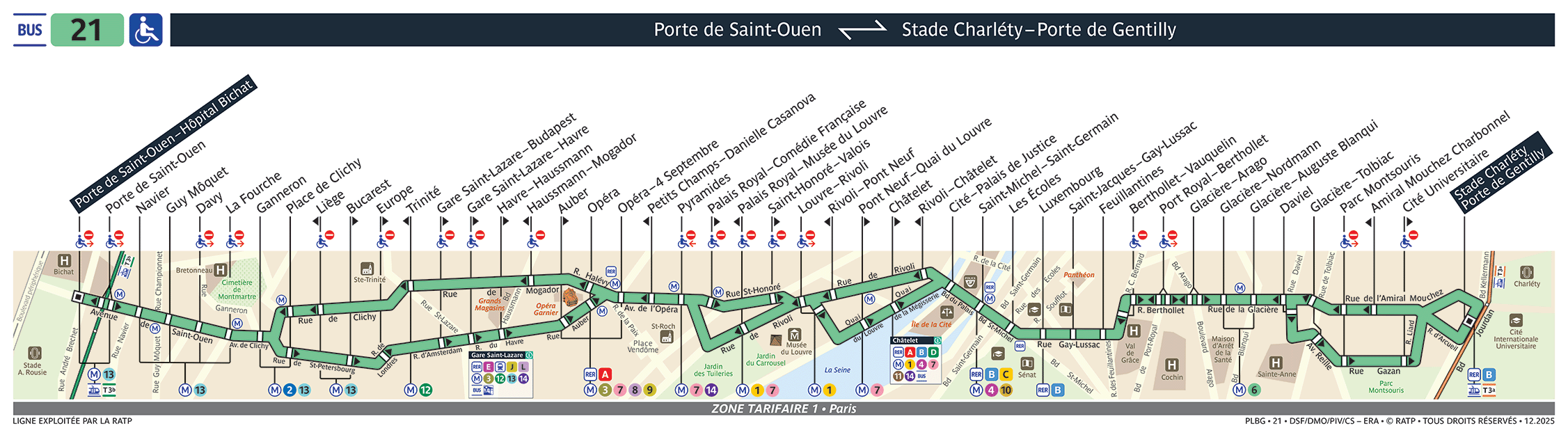 Plan busratp ligne 21, agrandir le plan