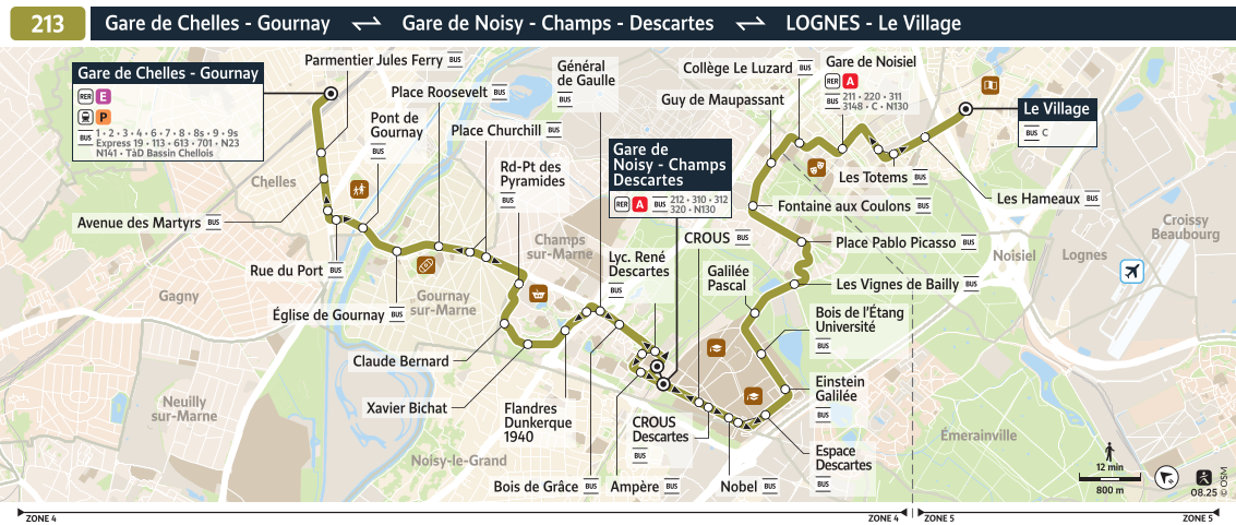 Plan busratp ligne 213, agrandir le plan