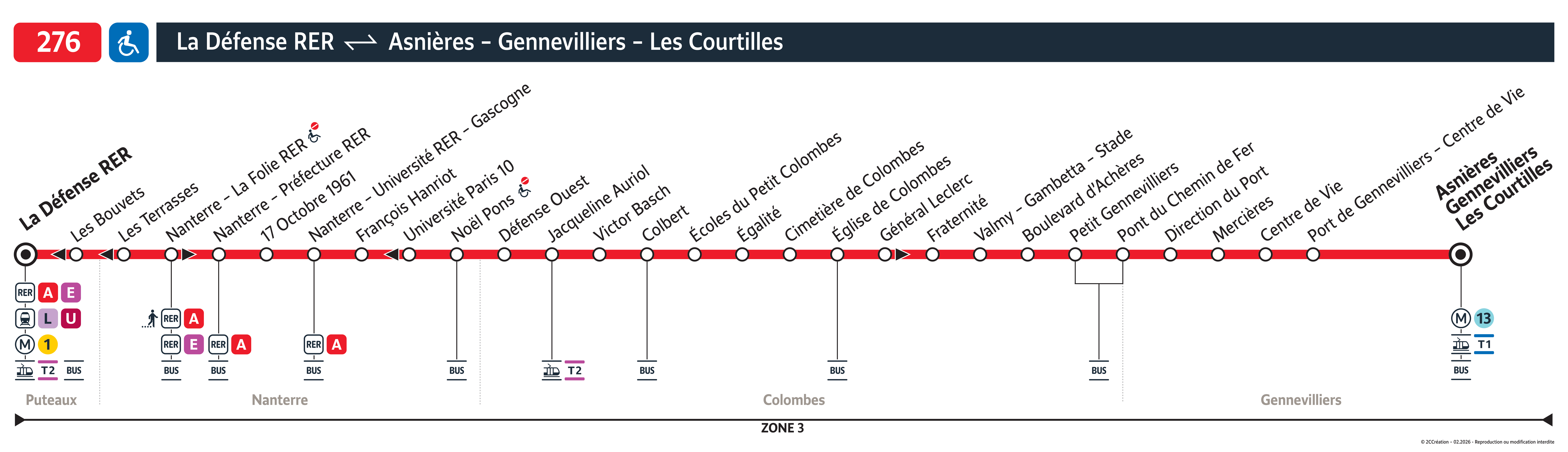 Plan busratp ligne 276, agrandir le plan