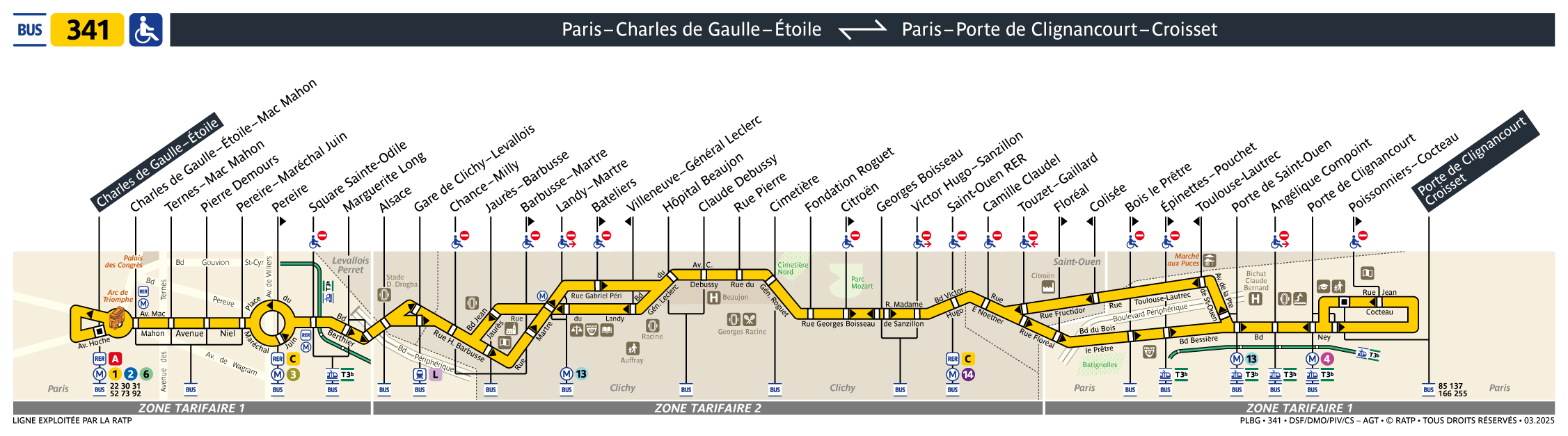 Plan busratp ligne 341, agrandir le plan