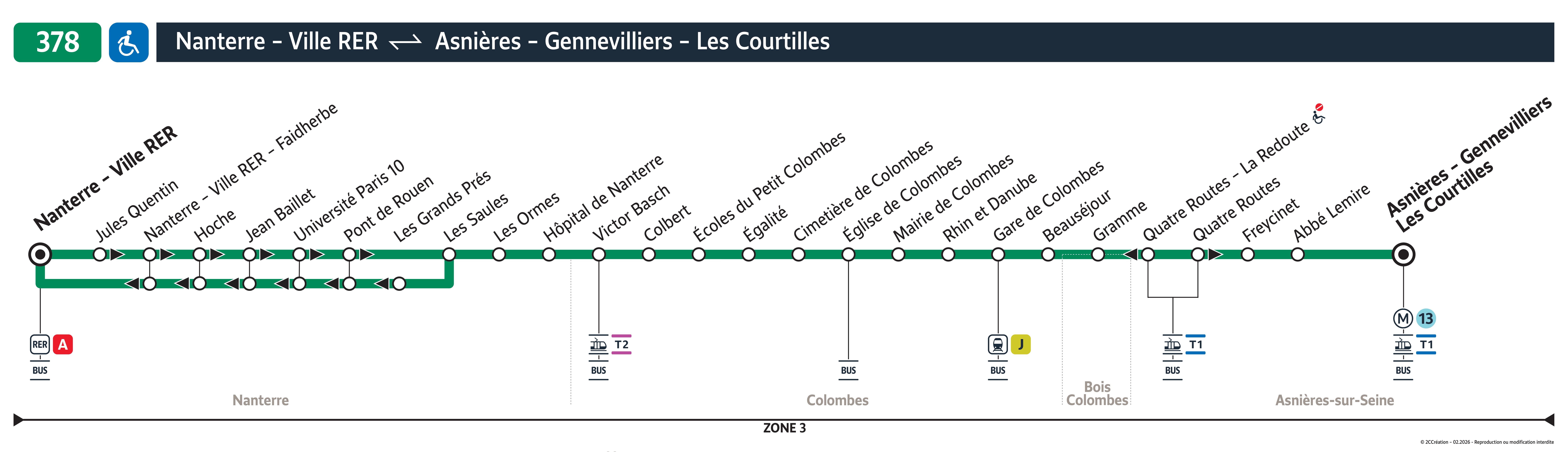 Plan busratp ligne 378, agrandir le plan
