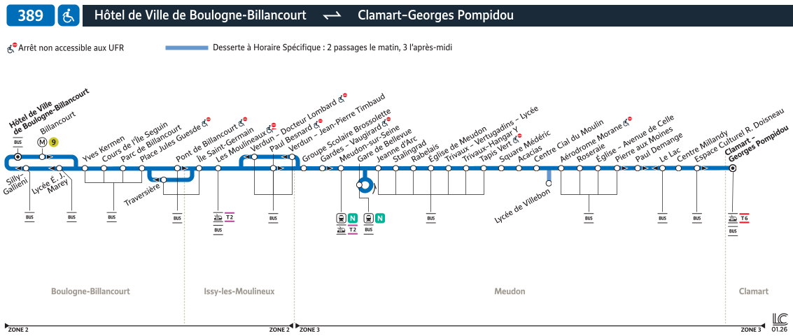 Plan busratp ligne 389, agrandir le plan