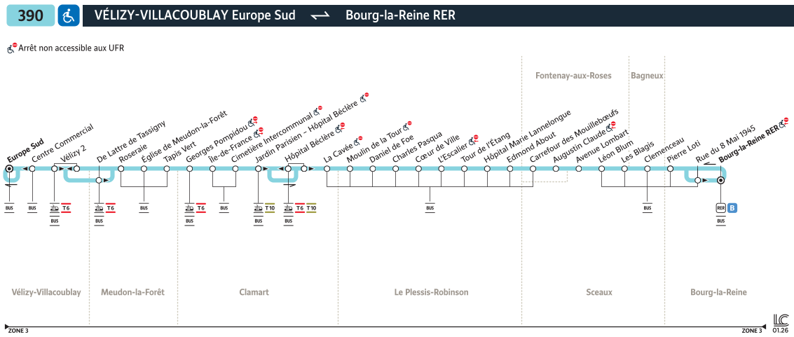 Plan busratp ligne 390, agrandir le plan