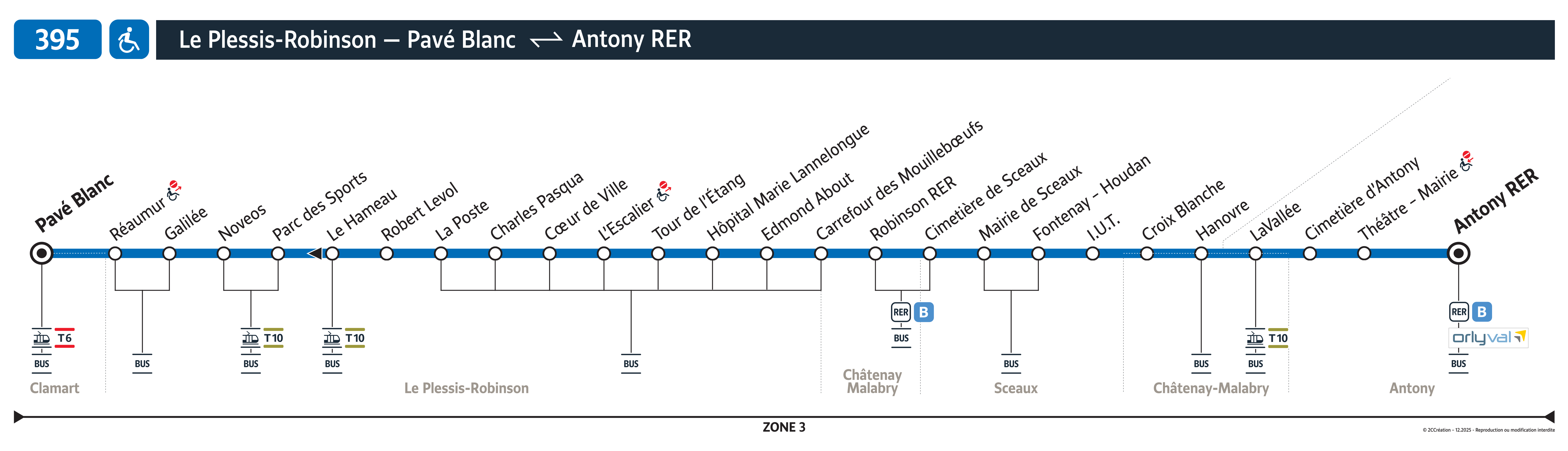 Plan busratp ligne 395, agrandir le plan