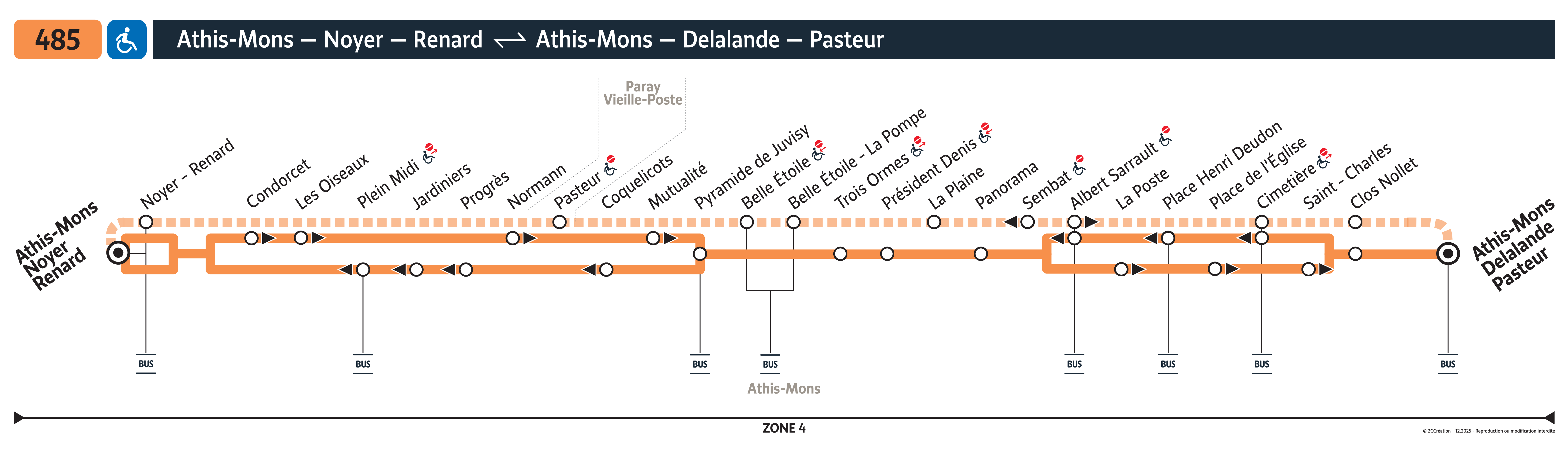 Plan busratp ligne 485, agrandir le plan