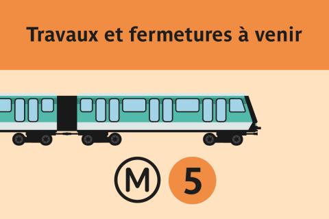 Métro ligne 5 : travaux et fermetures à venir