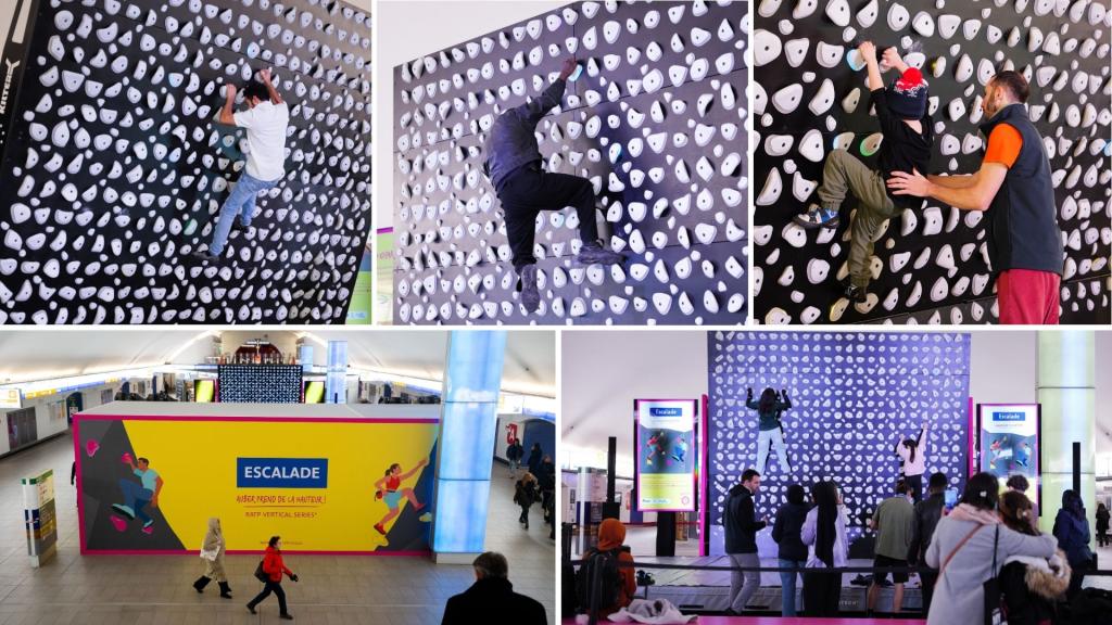 RATP Vertical Series : l’escalade s'est invitée en gare d’Auber | RATP